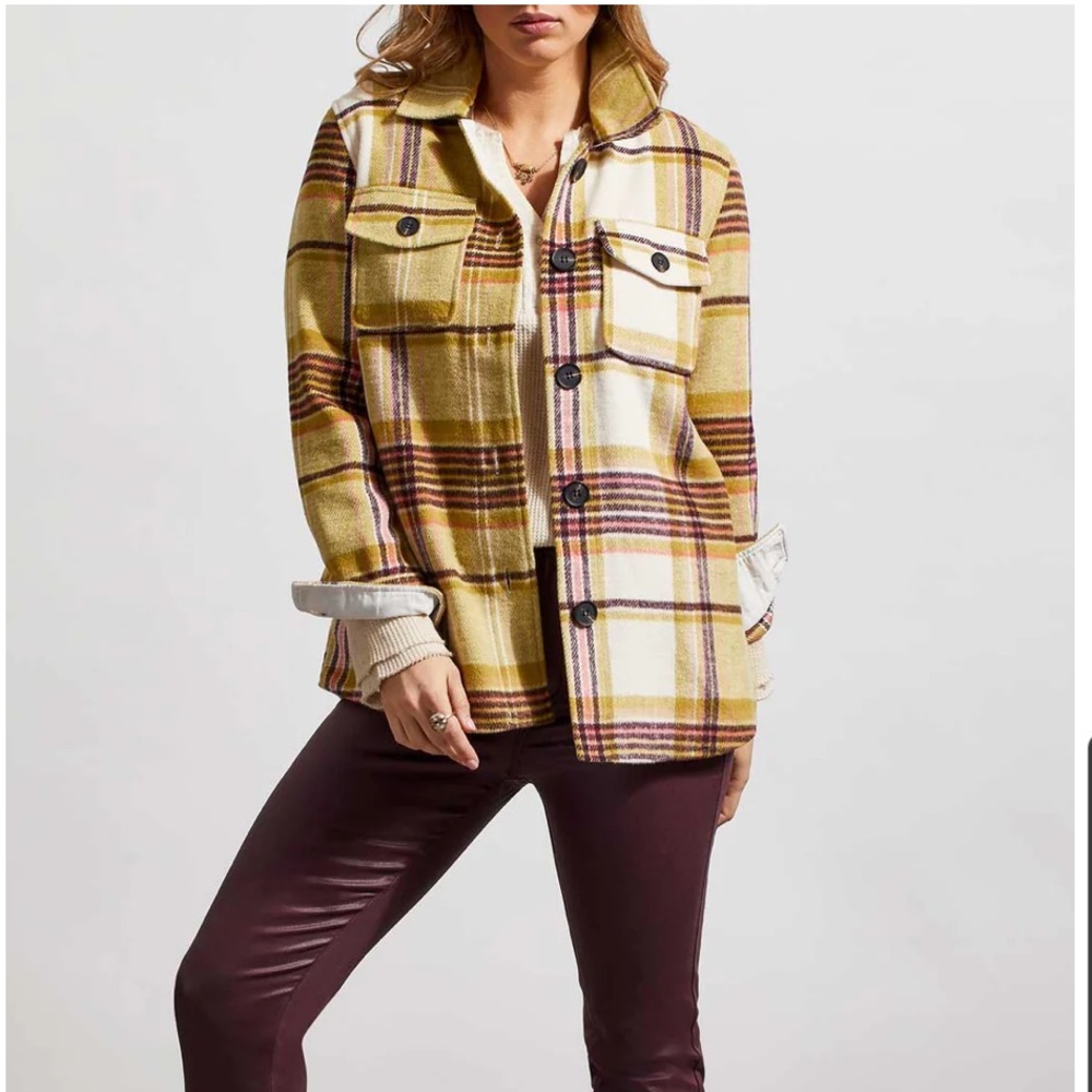 NWT Tribal Plaid Shacket
